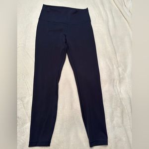 Lululemon Wunder Under Train High Rise leggings 15”, true navy, size 8